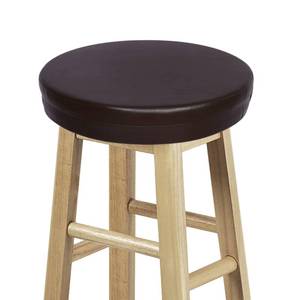 lot 20130 image: Shinnwa Round Stool Cushions with Elastic Waterproof Leather Covers and Non Slip Bottom for Bar Stool Round Foam Padded Seat Cushion Cover 14 Inch Brown