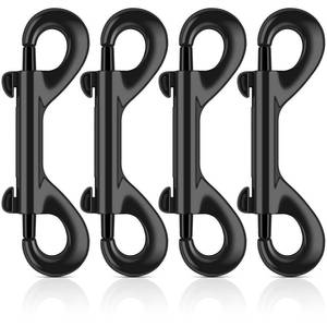 lot 20141 image: ERKOON 3.5 inch Double Ended snap Hooks,110lbs Metal Clips Load Capacity Zinc Alloy Double Sided Clips Heavy Duty Trigger Snap for Dogs LeashesWater BucketHorse FeedHammocks Bolt snap (4 Pack)