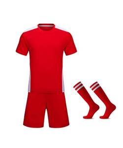 lot 20174 image: M2C Boys Girls Soccer Uniform Athletic Jersey Shorts Socks Set Red 8-9