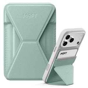 lot 20191 image: MOFT Magnetic Wallet Stand Compatible with iPhone 171615141312 Series, Angle Adjustment & Magsafe Compatible MOVAS Phone Stand,Seafoam