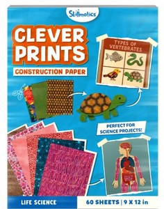 lot 2108 image: Skillmatics Clever Prints Construction Paper Life Science 120 Sheets 9x12