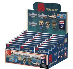 lot 11961 image: Jaws 50th Anniversary 3D Foam Bag Clip Series 1 24 Pieces Stock 76250