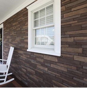 lot 119 image: Tando Stacked Stone Composite Exterior Siding Panels  12 Square Coverage  Sedona Bluff Color - Lightweight Interlocking Stone System for Exterior Walls - 10 Pieces