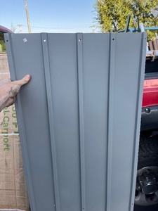 lot 277 image: Bundle of 3 Light Grey Sheet Metal 63 x 21