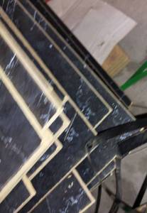 MDF Two-Sided Panels. Dark Gray & White Patterned Finish as Shown in Picturesâ 10 pieces times the money