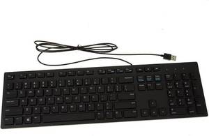 lot 161550 image: Dell Wired Keyboard KB216, Multimedia, Black  USB Interface, Chiclet Keys, Plunger Mechanism, VolumeMutePlay Controls, US English Layout, KB216