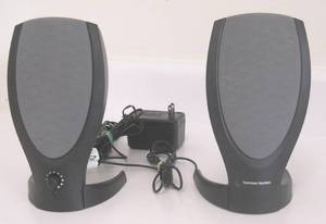 lot 161555 image: Retails for $190 Harmon Kardon Rev A00 Computer Speakers