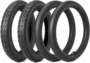 lot 161568 image: 14x2.125 Tire and Tube Set,57-254 E-Bike Replacement Tires 2 Sets  14 Inch Butyl Rubber Tubes With Cr202 Angled Valve Stem For Folding E-Bike,Electric Scooters,Ebikes And Kids Bikes