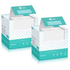 lot 161571 image: Ditoi Face Towels XXL, Ultra Soft Disposable Facial Towels  10 12 Thick Face Cloths for All Skin Types, Lint-free Dry Wipes for Skincare, Makeup Removal and Cleansing,100 Count