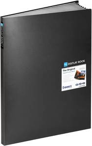 lot 261586 image: Sooez Heavy Duty Binder with Plastic Sleeves 18x24, Portfolio Folder with 30 Clear Sheet Protectors, Display 60 Pages, Presentation Book for Artwork, Sheet Music, Document