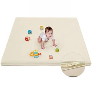 lot 261593 image: Waterproof Baby Play Mat for Floor Memory Foam 50  50 Cushion Playpen Playmat Tummy Time Crawling Mat Nursery Rug Thick Pad Create Soft & Safe Area for Infants,Toddler,Kids,Beige