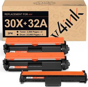 lot 261604 image: 30X CF230X Toner Cartridge 32A CF232A Drum Unit Combo, 3Pack (1Drum2Toner)  for M203d M203dn M203dw MFP M227fdn M227fdw Replacement for HP 30X CF230X Black Toner Cartridge CF232A 32A Imaging Drum Unit