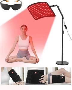 lot 261618 image: Red Light Therapy for Body, 3 in 1 Infrared Red Light Therapy Lamp with Stand & Wrap, 660nm850nm, 4 Modes & 6 Timers, Full Body Red Light Panel at Home for Beauty Recovery Relaxation