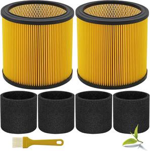 lot 261622 image: Replacement Filter for Vacmaster 5-20 GallonHart Shop Vacuum 5-17 Gallon, Replaces Hart VCFS 3701 FilterVCFF Filter, Fits most Shop-VacCraftsman Vacuum, with 4x Wet Foam Sleeve