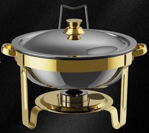 lot 361570 image: Retails for $140 Round Chafing Dishes for Buffet 1 Pack, 6QT Chafers and Buffet Warmer