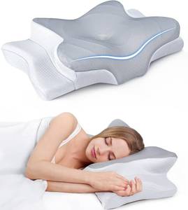 lot 361571 image: Ultra Pain Relief Cooling Pillow for Neck Support, Adjustable Cervical Pillow Cozy Sleeping, Odorless Ergonomic Contour Memory Foam Pillows, Orthopedic Bed Pillow for Side Back Stomach Sleeper