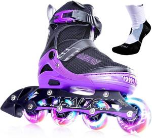lot 361575 image: PAPAISON Adjustable Inline Skates for Kids and Adults with Full Light Up Wheels, Outdoor Roller Skates for Girls and Boys, Men and Women