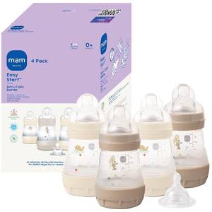 lot 361588 image: MAM 5oz Easy Start Anti-Colic Vented Baby Bottle, 0 Mths, 4 Pk, Unisex  Slow Flow Breastfeeding-Like Nipple, Dual Anti-Colic Bottle Reduces Gas & Reflux, Easy Clean, BPA Free, Made In Europe