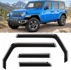 lot 361590 image: 2018-2026 in-Channel Rain Guards for Jeep Wrangler JL Side Window Deflector Visors Unlimited 4 Door & for Jeep Gladiator JT 2020-2026 Vent Shades