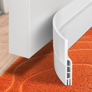lot 461420 image: Holikme Door Draft Stopper 41inch Weather Stripping Door Seal Sweep  Under Door Draft Insulator Strong Adhesive Silicone Garage Window Strip Blocker Cold Air & Noise, Easy Install Save Energy