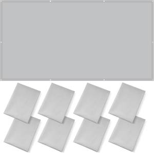 lot 461434 image: ANGSYLTH 8 Pcs Fluorescent Light Covers, 4x2 Feet Fabric for Ceiling Lights  8 x 10 Magnetic Light Filters for Classroom, Office, Hospitals (Light Gray)