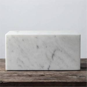 lot 461440 image: Retails for $120 Aspen Studio AspenStudio Carrara Marble Real Urn Genuine Marble Urn for Human Adult Cremation Ashes Decorative urn