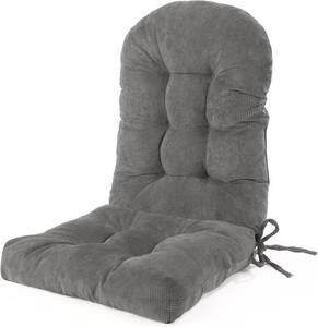 lot 461449 image: Rocking Chair Cushions 44x19x4in with Ties Indoor Adirondack Chair Cushions  High-resilience foam particles,Thick Tufted,Non-Slip Bottom & Ties, Breathable for Living Room, Bedroom, Balcony, Office