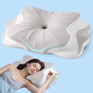 lot 461454 image: Cervical Neck Pillow - Neck Support Pillows for Sleeping, Contour Memory Foam Pillows for Side, Back & Stomach Sleepers, Ergonomic Neck Pillow with Breathable Cover (Grey)