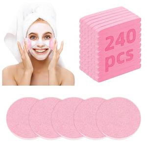 lot 191535 image: Facial Sponges 240 Count Efforest Compressed Face Sponge for Face Wash Cleansing, Sponges Pads Exfoliating Mask, Makeup Removal
