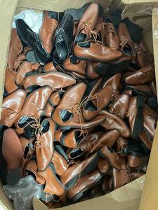 lot 191756 image: $$$$ HUNDRED OF PAIRS Full Pallet of New, Good, and Used Mens Dress Shoes. Varying colors and sizes. Full Pairs