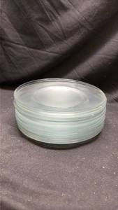 lot 41 image: Set of Clear Glass Luncheon Plates - Lead Glow