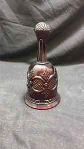 lot 43 image: Avon Ruby Red Pressed Glass Decorative Bell.