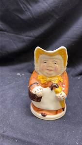 lot 49 image: Ellgreave Pottery Betsy Toby Jug Hand Painted Burslem England
