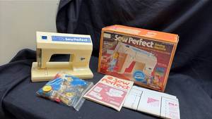 lot 64 image: Mattel Sew Perfect Toy Sewing Machine with Box and Accessories
