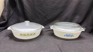 lot 142 image: Anchor Hocking Microwave Safe Casserole Dishes with Lids, 2-Piece Set