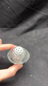 lot 156 image: Crystal Bohemia Salt and Pepper Shakers 2-Piece Set Made in Czech Republic