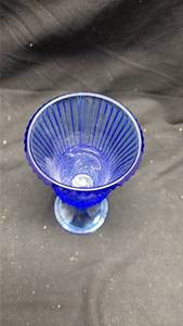 lot 161 image: Avon Blue Glass Goblet with Cameo Portrait