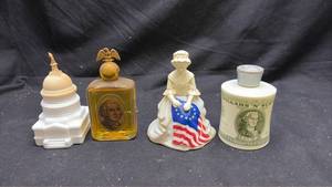 lot 167 image: Avon Spicy After Shave 4 fl oz Decorative Bottle Lot of 4