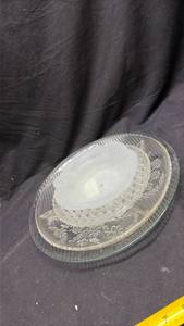 lot 197 image: Swanington Ltd Decorative Glass Serving Platters Set 4-Piece