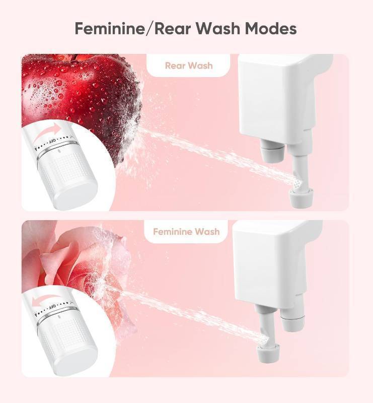lot 26674 image: Ultra-Slim Bidet Attachment, Non-Electric Bidet Attachment, Adjustable Fresh Cold Water Pressure, Stainless Steel Inlet (Off-White) - Retail $90
