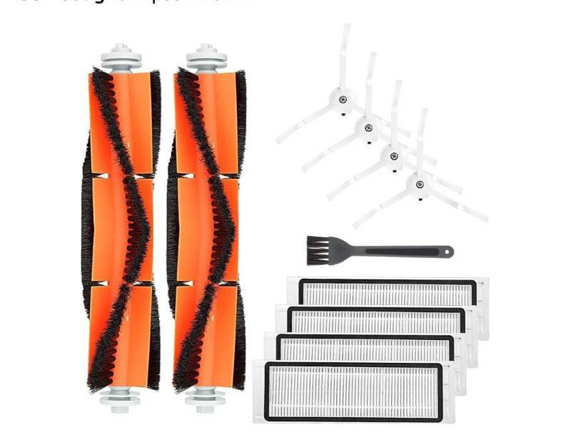 lot 58377 image: Replacement Accessories Kit Compatible with Roborock E25 E4 S5 S6 E20 E35 C10 S50 S51 S4 Xiaomi Mi Mijia, 10 Pack, (2 Main Brush  4 Side Brush  4 Filter) - Retail $15