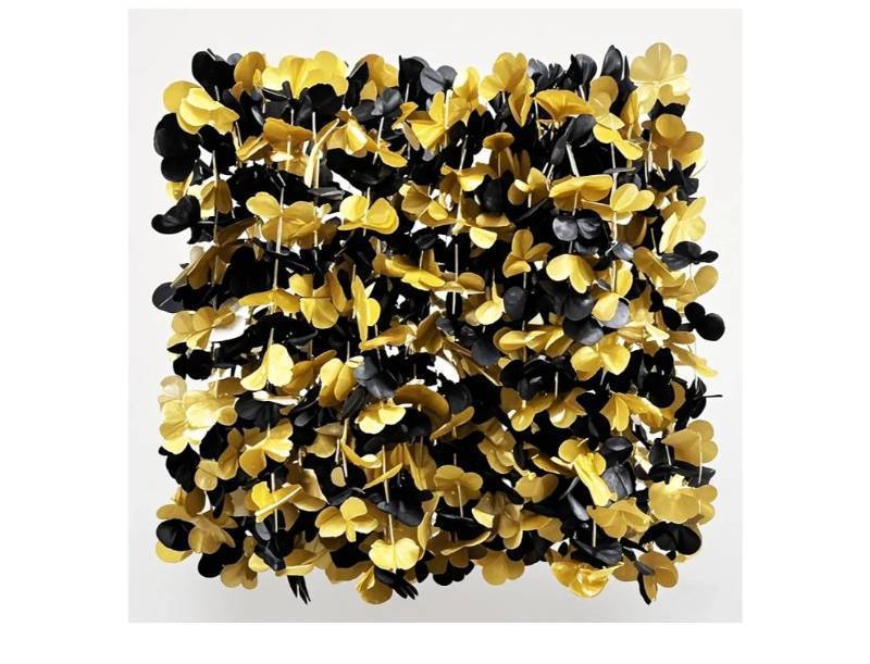 lot 58415 image: Premium Leis for Luau Party, 41.5inches 24Pack Hawaiian Leis for Graduation Bulk Single Color, Birthday Beach Party Favors Gold Red Flower Accessories Ceremonies Women Men (24Pack Black & Gold Leis) - Retail $12