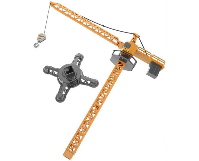 lot 58491 image: Diecast Crane Truck for Manual Lifting Mechanism Interactive Construction Playset Educational Engaging for Boys Early Childhood Development - Retail $19