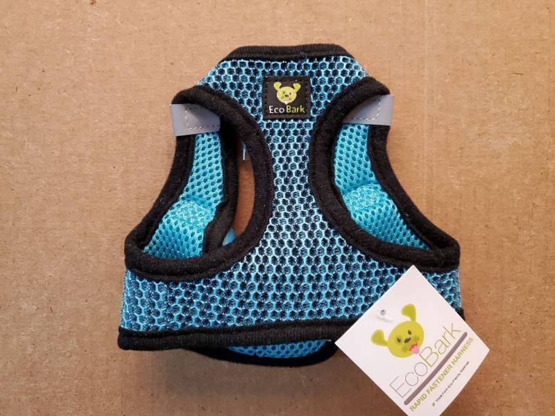lot 46634 image: EcoBark Rapid Fastener Dog Harness in Blue XS - Retail $12