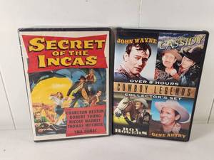 2 DVD Lot: Secret of the Incas & Hopalong Cassidy Cowboy Legends Collector's Set