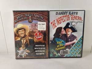 lot 107 image: 2 DVD Movies Roy Rogers Happy Trails Theatre & Danny Kaye Inspector General