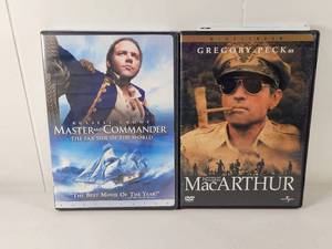 lot 116 image: 2 DVD Lot Master and Commander  General MacArthur