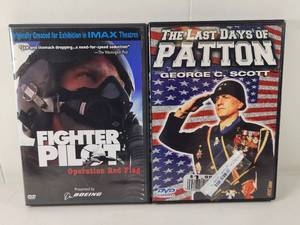 lot 117 image: Fighter Pilot Operation Red Flag  The Last Days of Patton DVD Lot