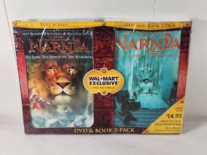 lot 131 image: Walt Disney Pictures The Chronicles of Narnia Lion Witch Wardrobe DVD and Book 2-Pack