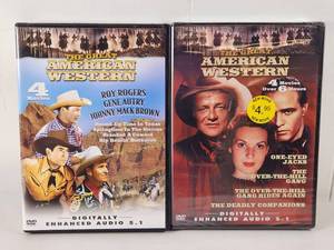 lot 151 image: The Great American Western 2-DVD Set Vol 28 & Vol 10 Roy Rogers Gene Autry Johnny Mack Brown